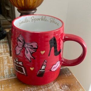 Red/Black/Pink/Gold ❤️ "Bows/Lips/Hearts" Smile,Sparkle,Shine" Bows & Hearts MUG